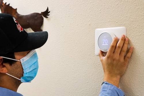 Completed HVAC installation